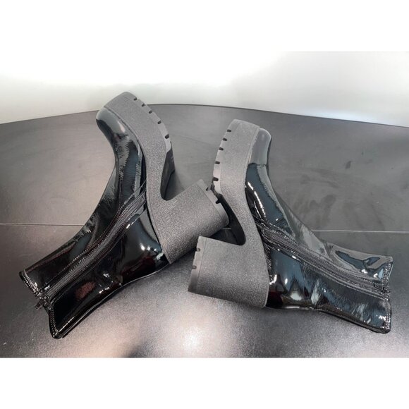 Jeffrey Campbell Womens Black‎ Patent Leather Platform Boots Chunky Heels Sz 10 - Picture 6 of 12
